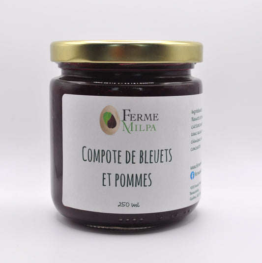 Compote de bleuets et pommes