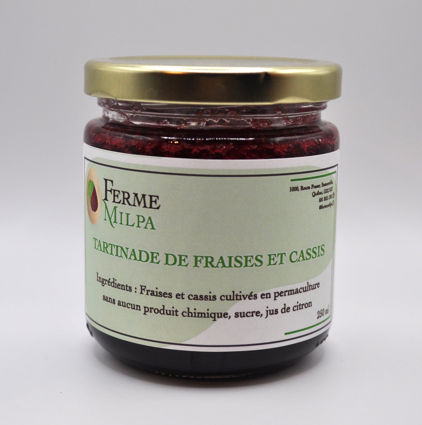 Tardinade de fraises et cassis