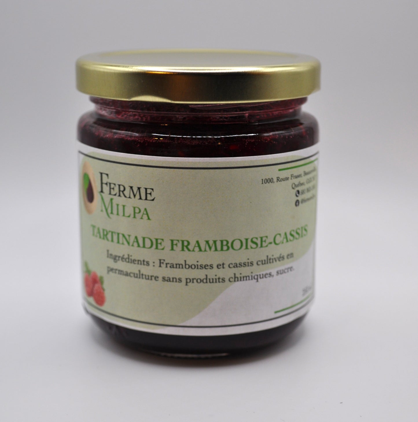 Tartinade de framboises et cassis