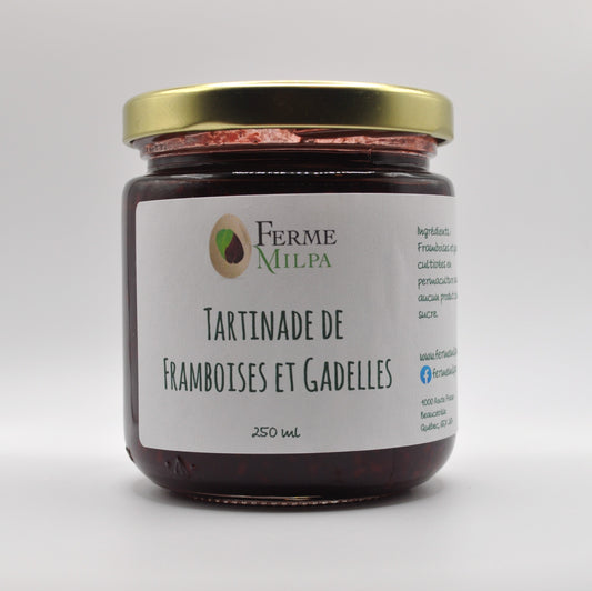 Tartinade de framboises et gadelles