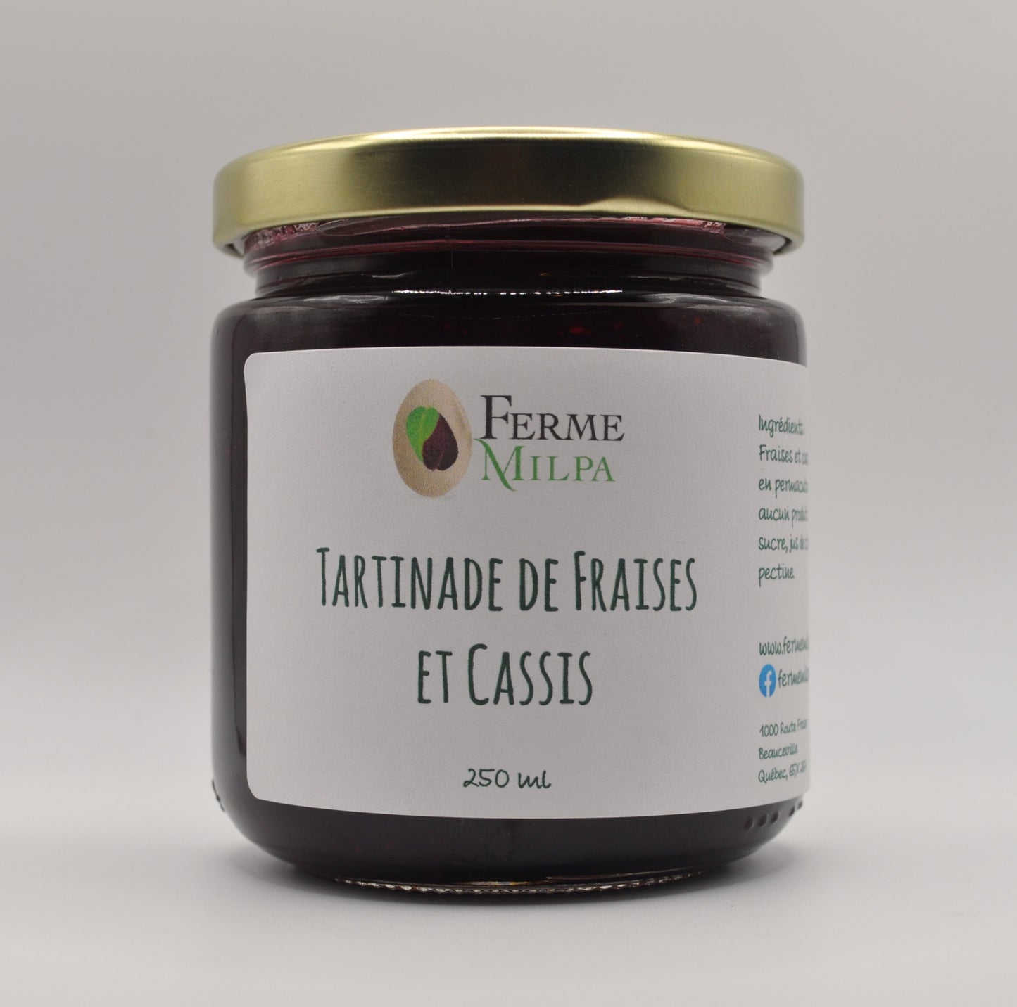 Tardinade de fraises et cassis